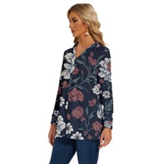 Long Sleeve Drawstring Hooded Top 