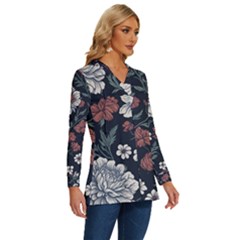 Long Sleeve Drawstring Hooded Top 