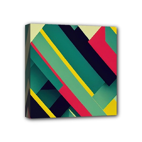 Abstract Geometric Design Pattern Mini Canvas 4  x 4  (Stretched) from ArtsNow.com