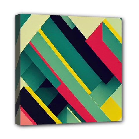 Abstract Geometric Design Pattern Mini Canvas 8  x 8  (Stretched) from ArtsNow.com