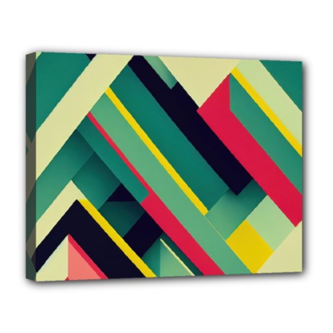 Abstract Geometric Design Pattern Canvas 14  x 11  (Stretched) from ArtsNow.com