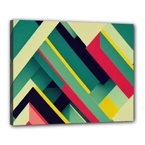 Abstract Geometric Design Pattern Canvas 20  x 16  (Stretched) from ArtsNow.com
