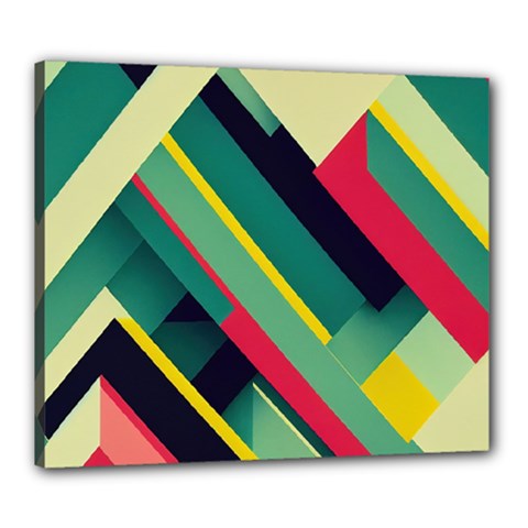 Abstract Geometric Design Pattern Canvas 24  x 20  (Stretched) from ArtsNow.com