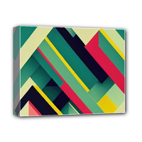 Abstract Geometric Design Pattern Deluxe Canvas 14  x 11  (Stretched) from ArtsNow.com