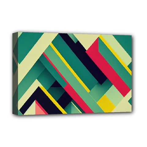 Abstract Geometric Design Pattern Deluxe Canvas 18  x 12  (Stretched) from ArtsNow.com