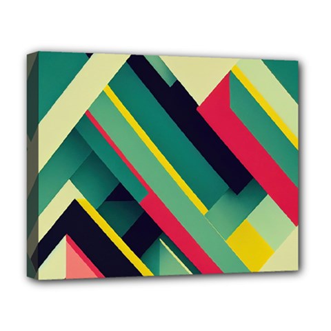 Abstract Geometric Design Pattern Deluxe Canvas 20  x 16  (Stretched) from ArtsNow.com