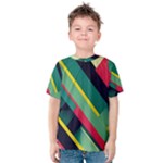 Abstract Geometric Design Pattern Kids  Cotton T-Shirt