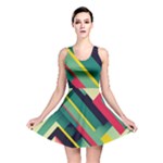 Abstract Geometric Design Pattern Reversible Skater Dress