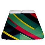 Abstract Geometric Design Pattern Fitted Sheet (Queen Size)