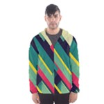 Abstract Geometric Design Pattern Men s Hooded Windbreaker