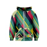 Abstract Geometric Design Pattern Kids  Zipper Hoodie