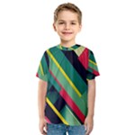Abstract Geometric Design Pattern Kids  Sport Mesh T-Shirt