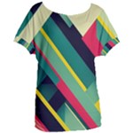 Abstract Geometric Design Pattern Women s Oversized T-Shirt