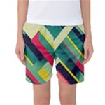 Abstract Geometric Design Pattern Women s Basketball Shorts