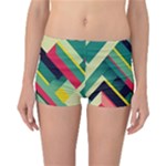 Abstract Geometric Design Pattern Reversible Boyleg Bikini Bottoms