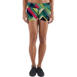 Abstract Geometric Design Pattern Yoga Shorts