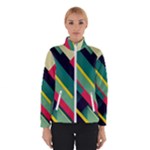 Abstract Geometric Design Pattern Women s Bomber Jacket