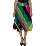 Abstract Geometric Design Pattern Perfect Length Midi Skirt