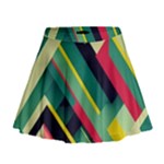 Abstract Geometric Design Pattern Mini Flare Skirt