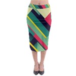 Abstract Geometric Design Pattern Midi Pencil Skirt