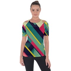 Shoulder Cut Out Short Sleeve Top 