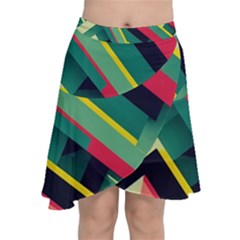 Chiffon Wrap Front Skirt 