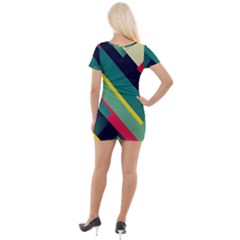 Short Sleeve Asymmetric Mini Dress 