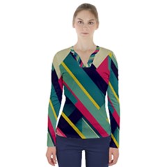 V-Neck Long Sleeve Top 