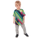 Abstract Geometric Design Pattern Kids  Raglan T-Shirt