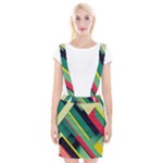 Abstract Geometric Design Pattern Braces Suspender Skirt