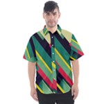 Abstract Geometric Design Pattern Men s Short Sleeve Shirt