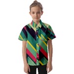 Abstract Geometric Design Pattern Kids  Short Sleeve Shirt