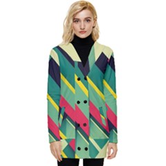 Button Up Hooded Coat  