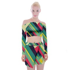 Off Shoulder Top with Mini Skirt Set 