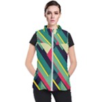 Abstract Geometric Design Pattern Women s Puffer Vest