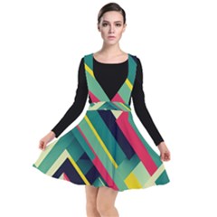 Plunge Pinafore Dress 