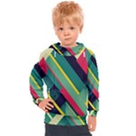 Abstract Geometric Design Pattern Kids  Hooded Pullover