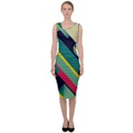 Abstract Geometric Design Pattern Sleeveless Pencil Dress