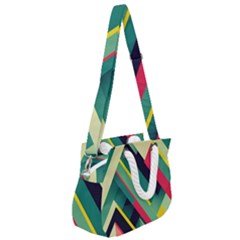 Rope Handles Shoulder Strap Bag 