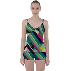 Tie Front Two Piece Tankini 