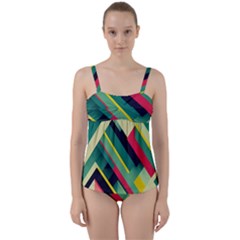 Twist Front Tankini Set 