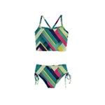 Abstract Geometric Design Pattern Girls  Tankini Swimsuit