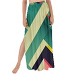 Abstract Geometric Design Pattern Maxi Chiffon Tie-Up Sarong