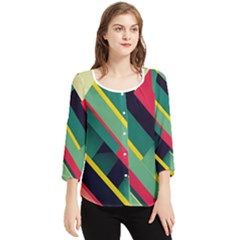 Chiffon Quarter Sleeve Blouse 