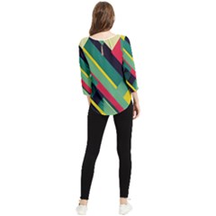 Chiffon Quarter Sleeve Blouse 