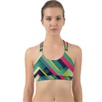 Abstract Geometric Design Pattern Back Web Sports Bra