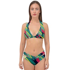 Double Strap Halter Bikini Set 