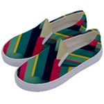 Abstract Geometric Design Pattern Kids  Canvas Slip Ons