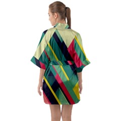 Half Sleeve Satin Kimono  