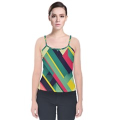 Velvet Spaghetti Strap Top 